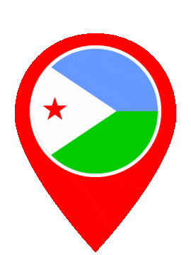 Djibouti Pin Pulse animated flag GIF