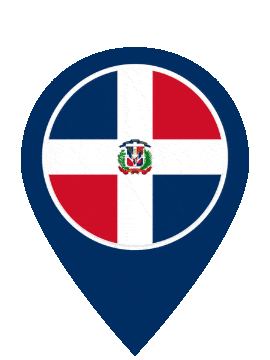 Dominican Republic Pin Pulse animated flag GIF