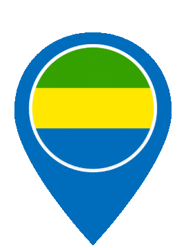 Gabon Pin Pulse animated flag GIF