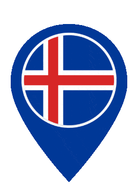 Iceland Pin Pulse animated flag GIF
