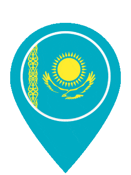 Kazakhstan Pin Pulse animated flag GIF