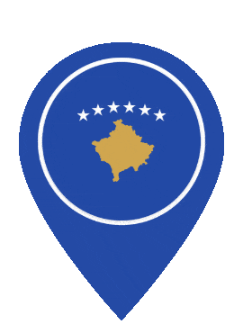 Kosovo Pin Pulse animated flag GIF