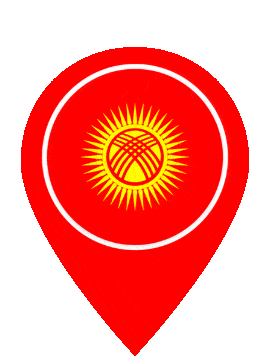 Kyrgyzstan Pin Pulse animated flag GIF