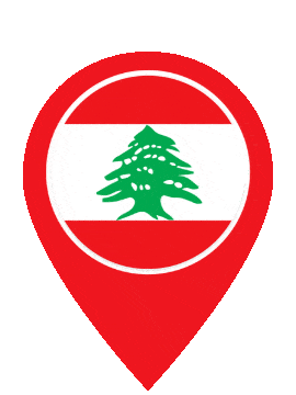 Lebanon Pin Pulse animated flag GIF