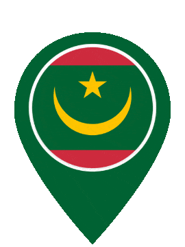 Mauritania Pin Pulse animated flag GIF