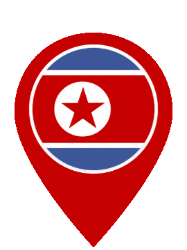 North Korea Pin Pulse animated flag GIF