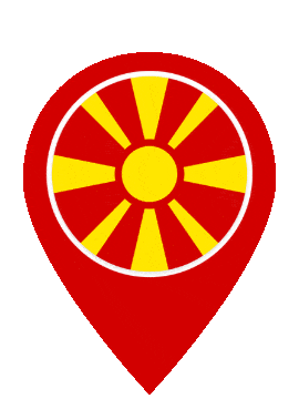 North Macedonia Pin Pulse animated flag GIF