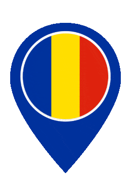 Romania Pin Pulse animated flag GIF