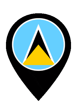 Saint Lucia Pin Pulse animated flag GIF
