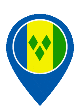 Saint Vincent And The Grenadines Pin Pulse animated flag GIF
