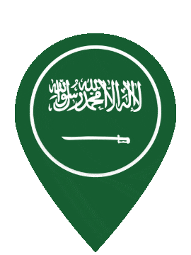 Saudi Arabia Pin Pulse animated flag GIF