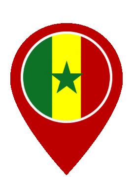 Senegal Pin Pulse animated flag GIF