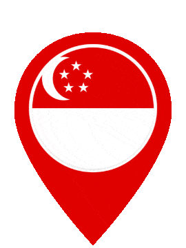 Singapore Pin Pulse animated flag GIF
