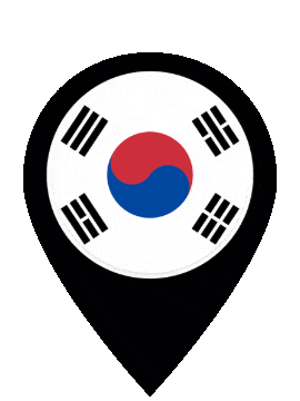 South Korea Pin Pulse animated flag GIF
