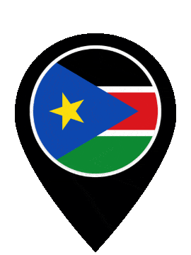 South Sudan Pin Pulse animated flag GIF