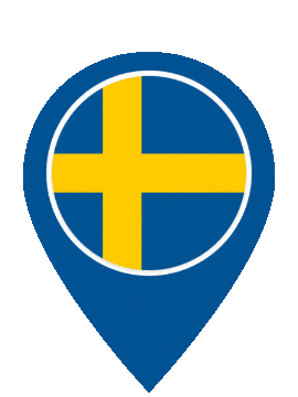 Sweden Pin Pulse animated flag GIF