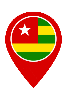 Togo Pin Pulse animated flag GIF