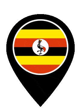 Uganda Pin Pulse animated flag GIF