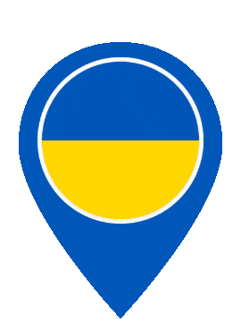 Ukraine Pin Pulse animated flag GIF