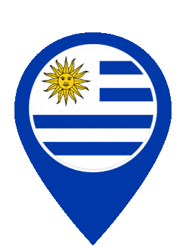 Uruguay Pin Pulse animated flag GIF