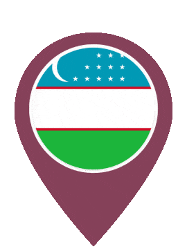 Uzbekistan Pin Pulse animated flag GIF