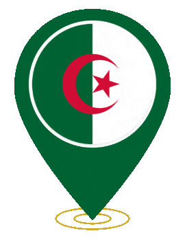 Algeria Pin Ring Pulse animated flag GIF