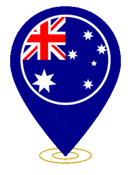 Australia Pin Ring Pulse animated flag GIF