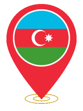 Azerbaijan Pin Ring Pulse animated flag GIF