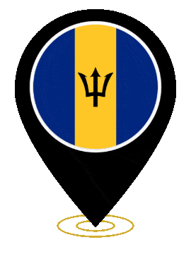 Barbados Pin Ring Pulse animated flag GIF