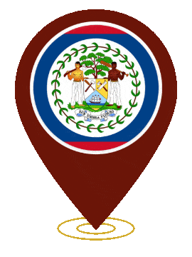 Belize Pin Ring Pulse animated flag GIF