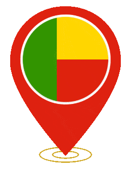 Benin Pin Ring Pulse animated flag GIF