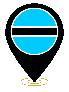 Botswana Pin Ring Pulse animated flag GIF