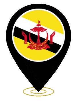 Brunei Pin Ring Pulse animated flag GIF