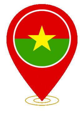 Burkina Faso Pin Ring Pulse animated flag GIF