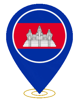 Cambodia Pin Ring Pulse animated flag GIF