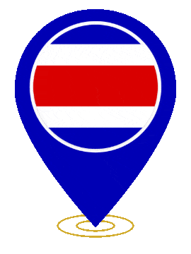Costa Rica Pin Ring Pulse animated flag GIF