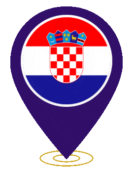 Croatia Pin Ring Pulse animated flag GIF