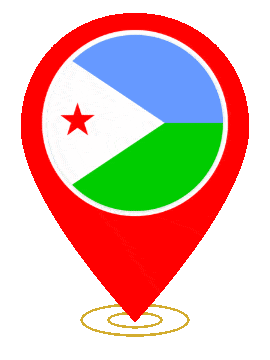 Djibouti Pin Ring Pulse animated flag GIF