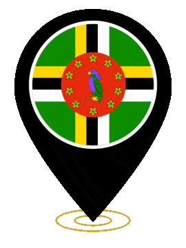 Dominica Pin Ring Pulse animated flag GIF