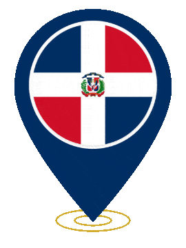 Dominican Republic Pin Ring Pulse animated flag GIF