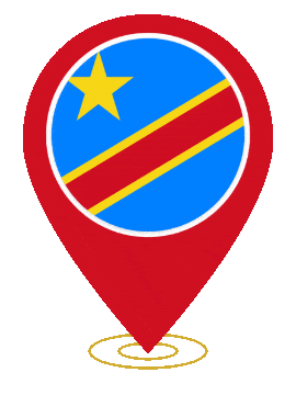 Dr Congo Pin Ring Pulse animated flag GIF