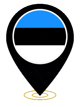 Estonia Pin Ring Pulse animated flag GIF