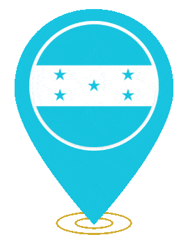 Honduras Pin Ring Pulse animated flag GIF