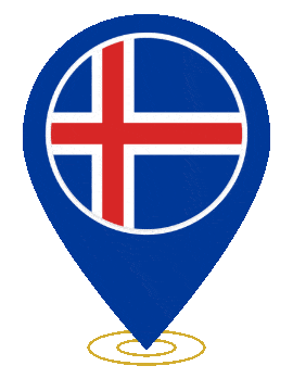 Iceland Pin Ring Pulse animated flag GIF