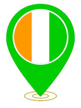 Ivory Coast Pin Ring Pulse animated flag GIF