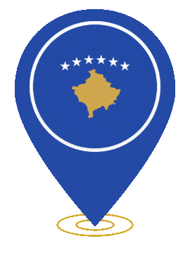 Kosovo Pin Ring Pulse animated flag GIF