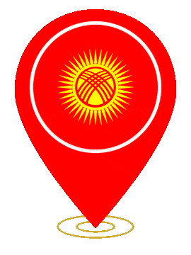 Kyrgyzstan Pin Ring Pulse animated flag GIF