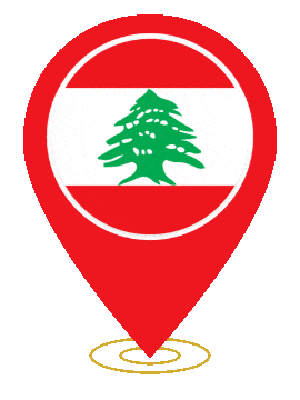 Lebanon Pin Ring Pulse animated flag GIF