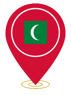 Maldives Pin Ring Pulse animated flag GIF