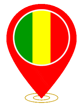 Mali Pin Ring Pulse animated flag GIF